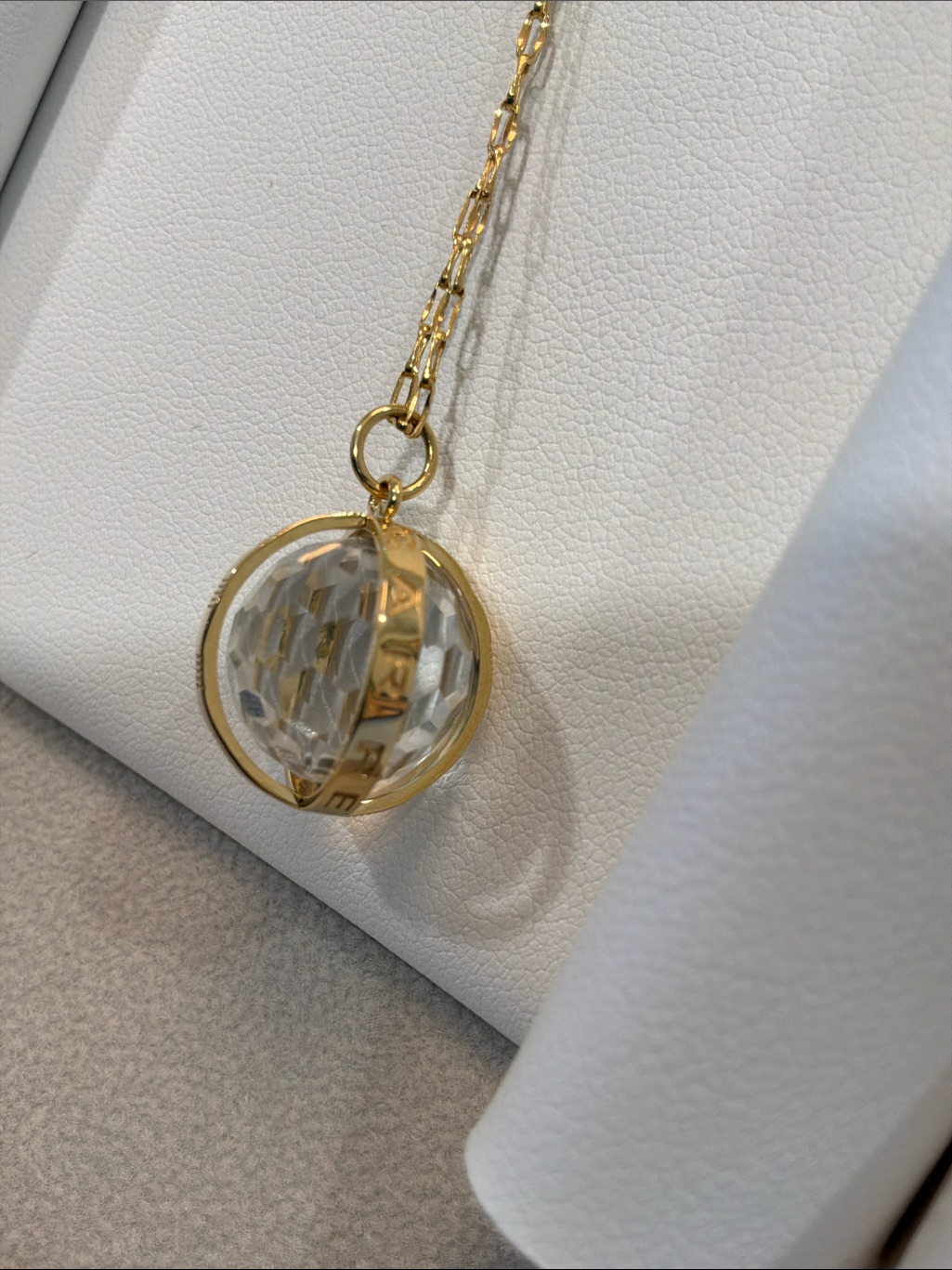Nwt Monica Rich Kosann Classic Gold Carpe Diem Necklace With Faceted Crystal — image 2 of 8